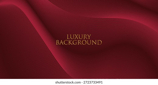 Contemporary technology cover design set. Luxury background with red line pattern (guilloche curves). Premium vector tech backdrop for business layout, digital certificate, formal brochure template