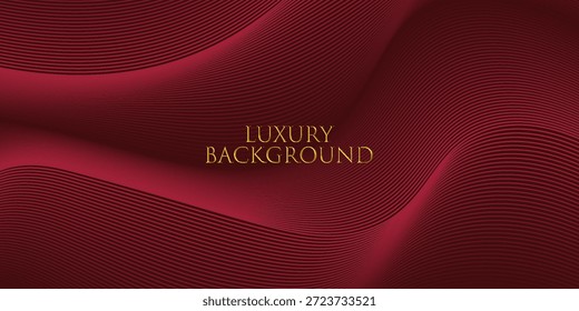 Conjunto de design de tampa de tecnologia contemporânea. Fundo de luxo com padrão de linha vermelha (curvas guilhochê). Fundo de tecnologia vetor premium para layout de negócios, certificado digital, modelo de folheto formal