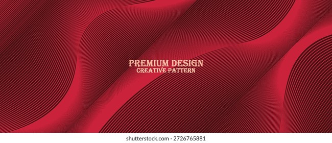 Conjunto de diseño de cubierta de tecnología contemporánea. Fondo de lujo con patrón de línea roja (curvas de guilloche). Telón de fondo de la tecnología del Vector de Premium para la disposición del negocio, certificado digital, Plantilla formal del folleto