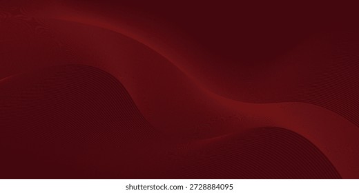 Conjunto de diseño de cubierta de tecnología contemporánea. Fondo de lujo con patrón de línea roja (curvas de guilloche). Telón de fondo de la tecnología del Vector de Premium para la disposición del negocio, certificado digital, Plantilla formal del folleto
