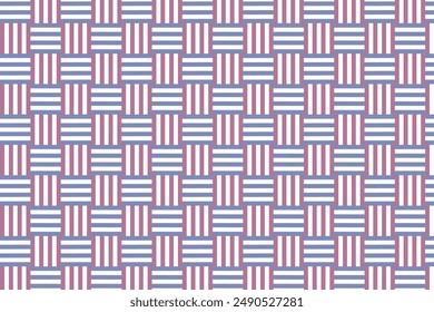 Contemporary Thai art in a modern style Square checkered pattern, hot check, alternating blue and red, vector illustration.