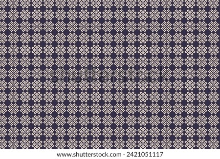 Contemporary Thai fabric patterns used are mostly square with square dots and floral patterns are added in each square making the image look three dimensional Use as wallpaper patterns on walls patter