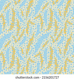 contemporary tropical and polka dot shapes pattern. Mid Century Modern Art design for paper, cover, fabric, interior decor, and other users.
