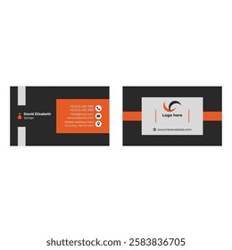 Contemporary two sided business card