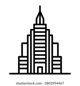 Contemporary urban skyline featuring high rise skyscraper buildings and modern metropolitan architecture vector