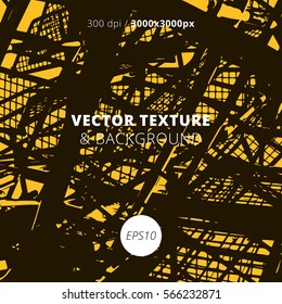 Contemporary urban texture and architectural background with grungy effects and powerful black graphic lines.