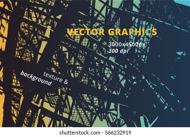Contemporary urban texture and architectural background with grungy effects and powerful black graphic lines.