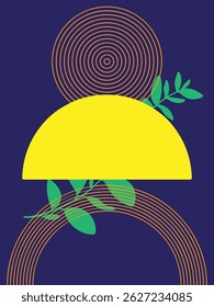 Contemporary Vector Art with Geometric Motif