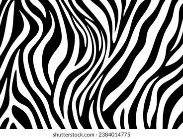 Contemporary vector background featuring a zebra skin pattern. This animal fur design is perfect for fabric applications, wrapping paper, textiles, and wallpapers.