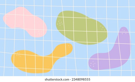 Contemporary vector background with hand drawn organic shapes and lines. Naive abstract backdrop in childish doodle style. Minimal trendy vector illustration