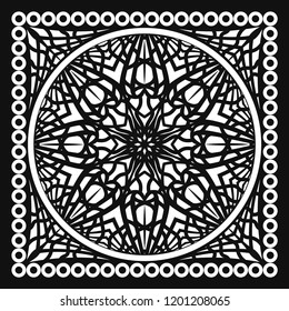 contemporary vintage black and white asian style pattern
