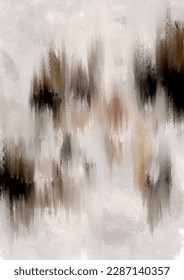 Contemporary wall art with an abstract hand painted oil painted design in earth tone colours