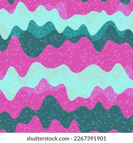 Zeitgenössisches Wellenfluid, Vektornahtloses Muster. Wavy fließende Streifen Textur. Poster-Hintergrundvorlage. Das gekämmte Stoffdesign. Wellenfluss Splash Flüssigkeit formt Hintergrund.