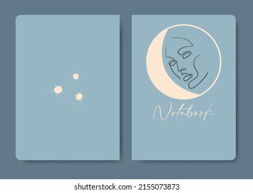 Contemporary woman face background template