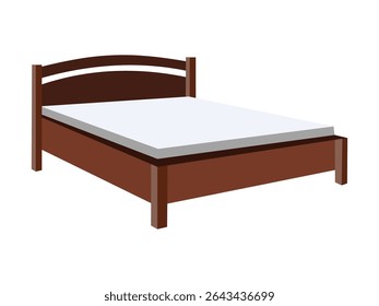 Quadro de cama de madeira contemporâneo com cabeceira curva Design elegante da mobília do quarto para interiores modernos

