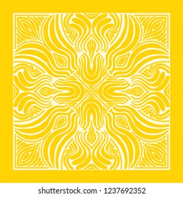 contemporary yellow and white native pattern