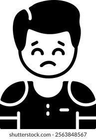 Contempt Solid Style Icon Design