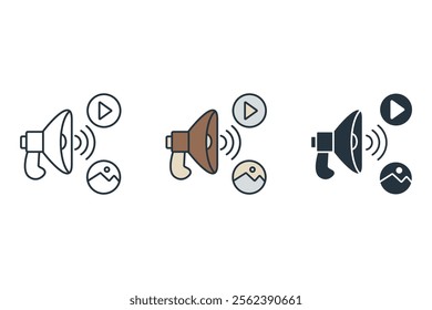 conten dynamizer icons  symbol vector elements for infographic web