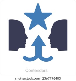 Contenders and competition icon concept