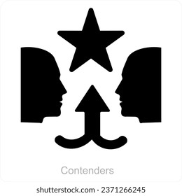 Contenders and competition icon concept