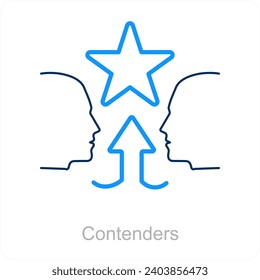 Contenders and competition icon concept