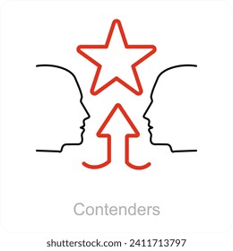 Contenders and competition icon concept