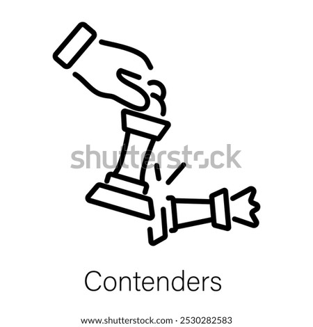 Contenders icon in linear style 