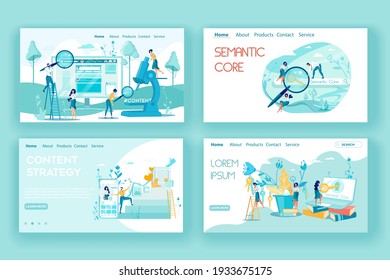 Content Analysis and Strategy. Focusing on Words, Subjects, and Concepts in Text or Images, Researching Communication Patterns. Team Determining Site Semantic Core. Set Four Landing Pages.