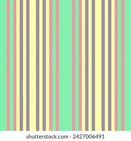 Content background texture fabric, king textile stripe lines. 20s pattern vertical vector seamless in yellow and bright colors.