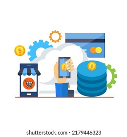 Content Biller Aggregator Abstract Concept Vector Illustration. Aggregator Software, Best Media Content In One Place, Selected Texts For Resale, Aggregation Tools, Business Model Abstract Metaphor.