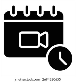 Content Calendar Icon Element For Design