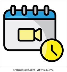 Content Calendar Icon Element For Design