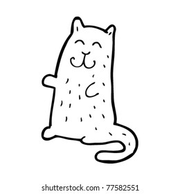 content cat cartoon