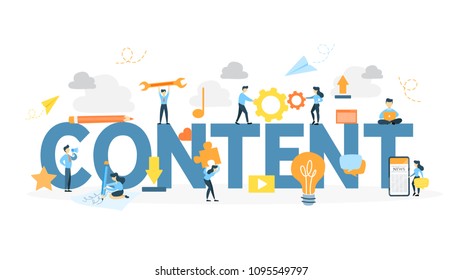 Content concept illustration. Idea of new information and creativity.