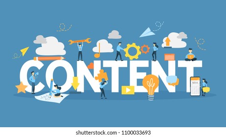 Content concept illustration. Idea of new information and creativity.