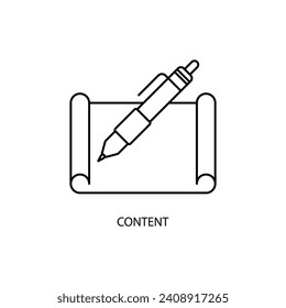 content concept line icon. Simple element illustration. content concept outline symbol design.