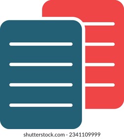 Icono De Copia De Contenido Glifo De Dos Colores Para Uso Personal Y Comercial.
