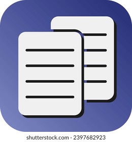 Content Copy Vector Glyph Gradient Background Icon For Personal And Commercial Use.

