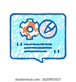 conteúdo criar ícone de doodle esboçar vetor. conteúdo criar sinal. símbolo isolado ilustração
