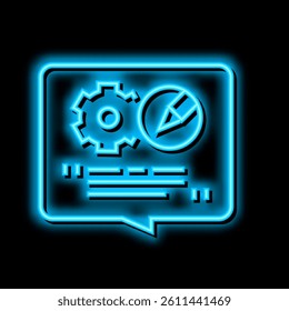 content create neon light sign vector. content create illustration