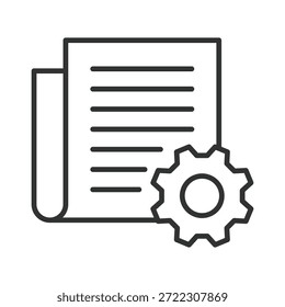 Concepto de creación de contenido, ícono en diseño de línea. creación de contenido, documento, edición, creatividad, proceso, escritura, producción sobre fondo blanco. Vector de trazo editable de creación de contenido