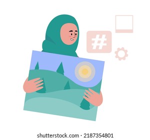 Content creation concept. Vector illustration in a flat style