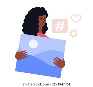 Content creation concept. Vector illustration in a flat style