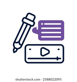 content creation dual tone icon. vector icon for your website, mobile, presentation, and logo design.