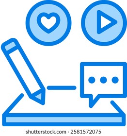 Content Creation Icon Element For Design