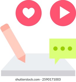 Content Creation Icon Element For Design