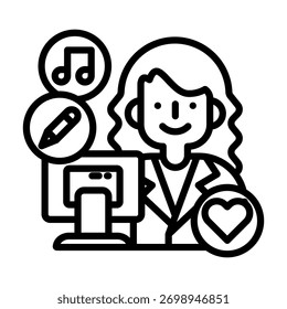 Content Creation Icon Element For Design And Vector