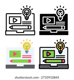 content creation Icon set collection, Complete icon pack collection for Content Marketing theme needs