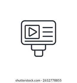 ícone de criação de conteúdo. vetor.Sinal editável de estilo traço.linear para usar a ilustração web design,logo.Symbol.