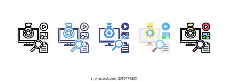 Content Creation Multi Style Icon Set